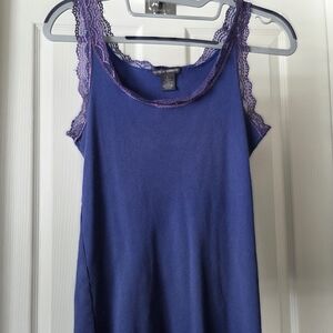 Ships Only With Bundle Purple Lace Trim Tank Top
